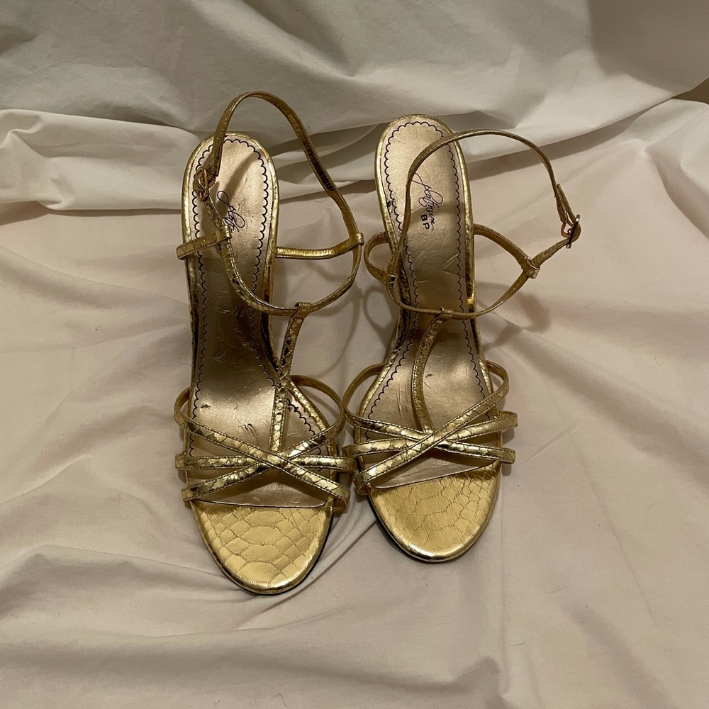 B.P. Gold Strappy Sandal